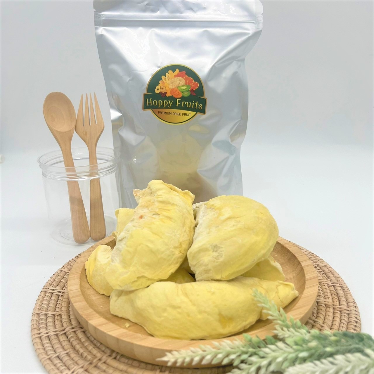 Freeze Dried Durian Grade A (Size XL) ทุเรียนอบกรอบ ทุเรียนหมอนทอง100% ทุเรียนฟรีสดราย ผลไม้อบแห้งคุณภาพส่งออก By Happy Fruits ราคา 243 บาท*ส่งฟรี