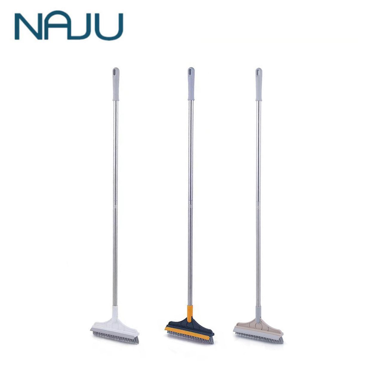 Naju แปรงขัดพื้นห้องน้ำ 2in1 ขัดพื้น รีดน้ำ แปรงขัดช่องว่าง ขนาดแปรง 23ซม 35ซม. ใช้ได้กับทุกพื้นผิว ปูน กระเบื้อง พื้นห้อง cleaning crevice brush ราคา 139 บาท*ส่งฟรี