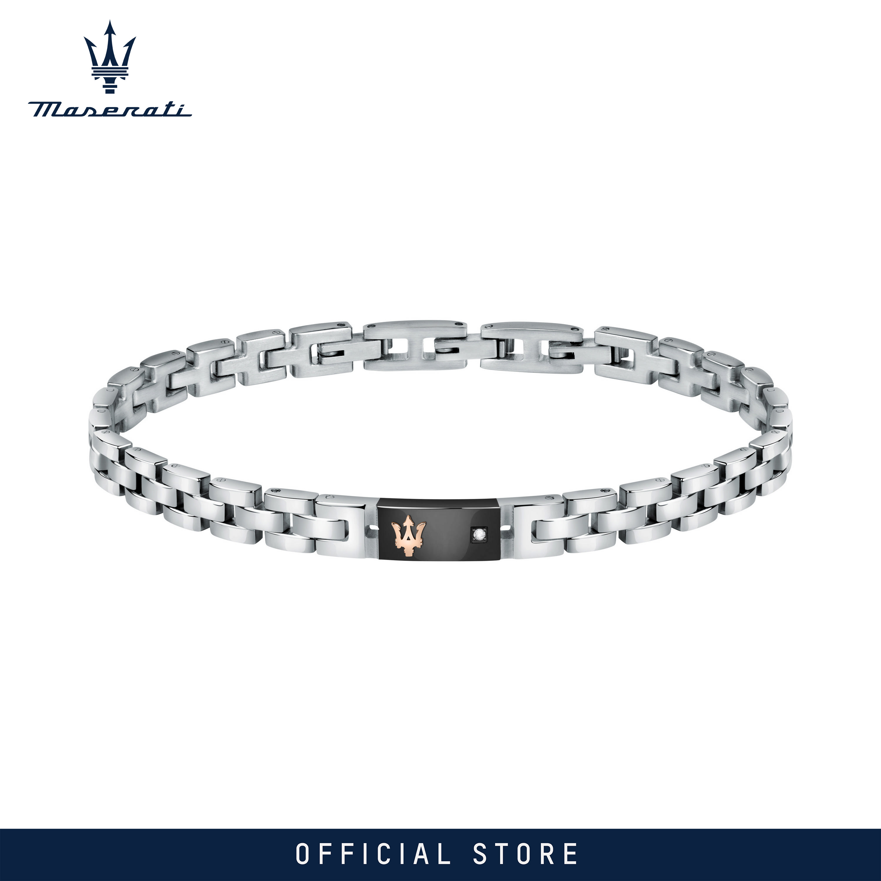 Maserati Jewels 22cm Men's Stainless Steel กำไลข้อมือs JM221ATY05 ราคา 4,049 บาท*ส่งฟรี