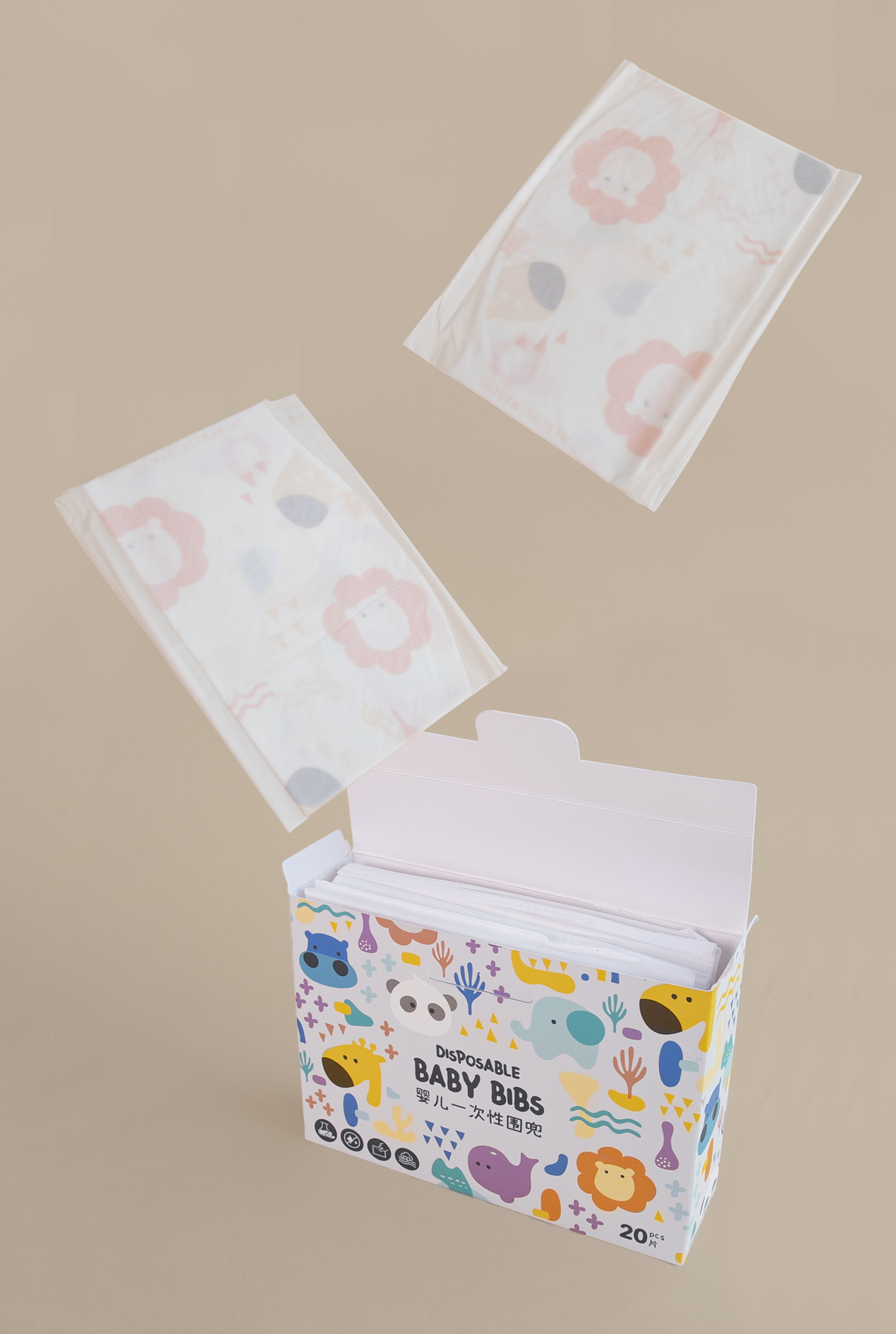 Marcus & Marcus Disposable Baby Bib Single-Use Bib ราคา 290 บาท*ส่งฟรี