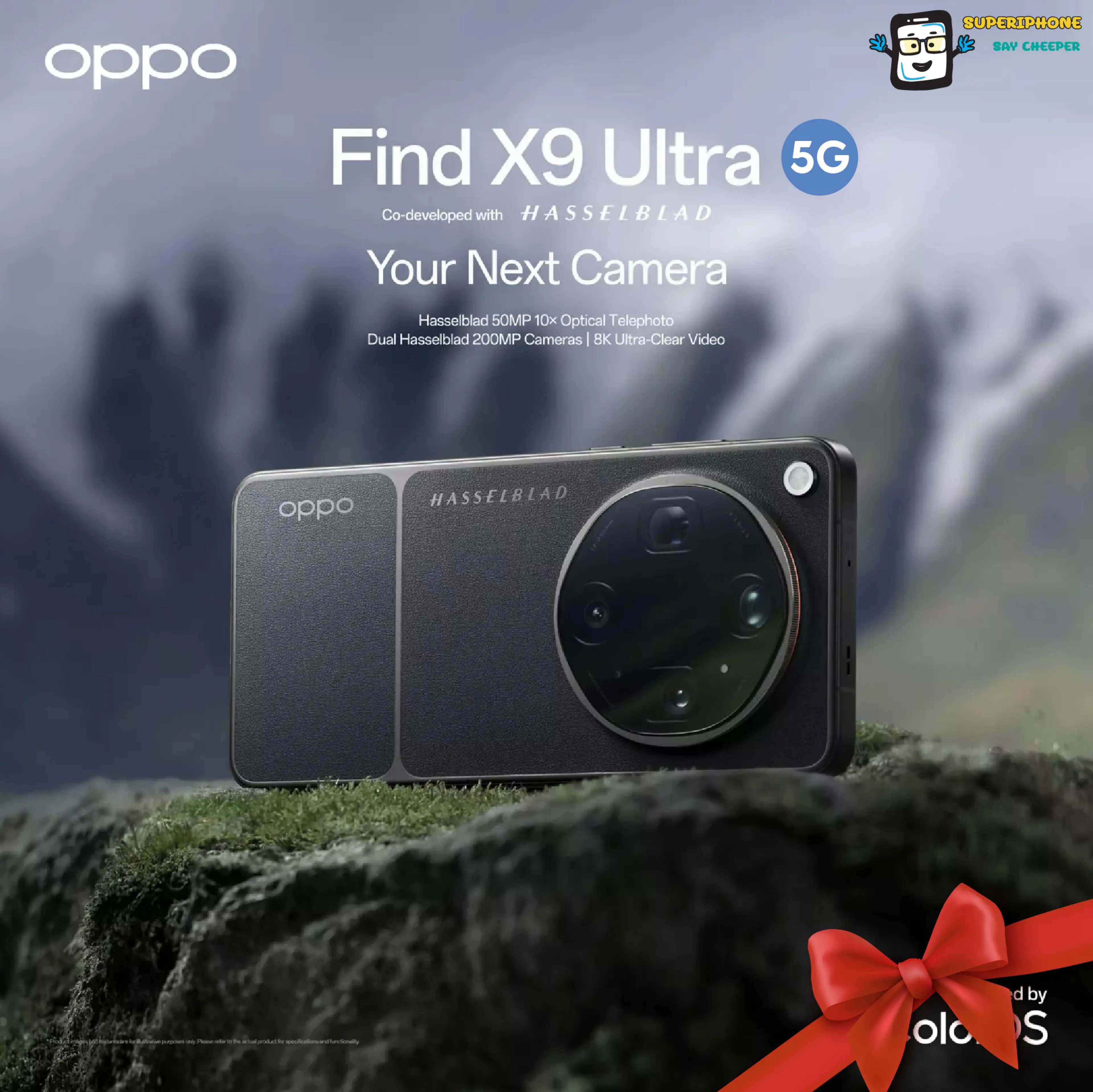 Oppo Find X9 Ultra 5g Model (12+512Gb) 6.82-Inch Screen, 7,050 Mah Battery, 200Mp Main Camera (by Lazada Supertphone)