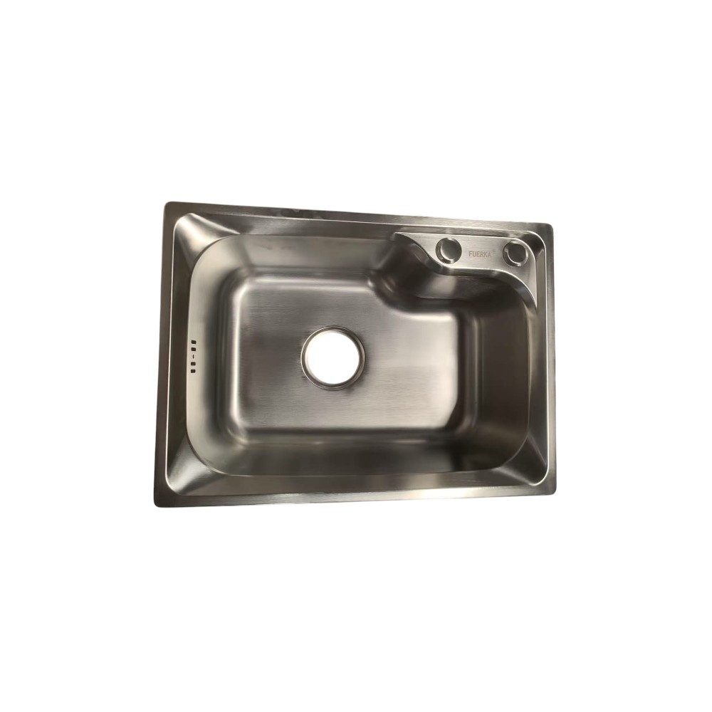 Fuerka 304 Stainless Steel Sink / Model 5439, Depth 18 cm / Kitchen Sink / Dishwashing Sink / Sink Kitchen (Gray) Seamless Molded Design. ราคา 655 บาท*ส่งฟรี