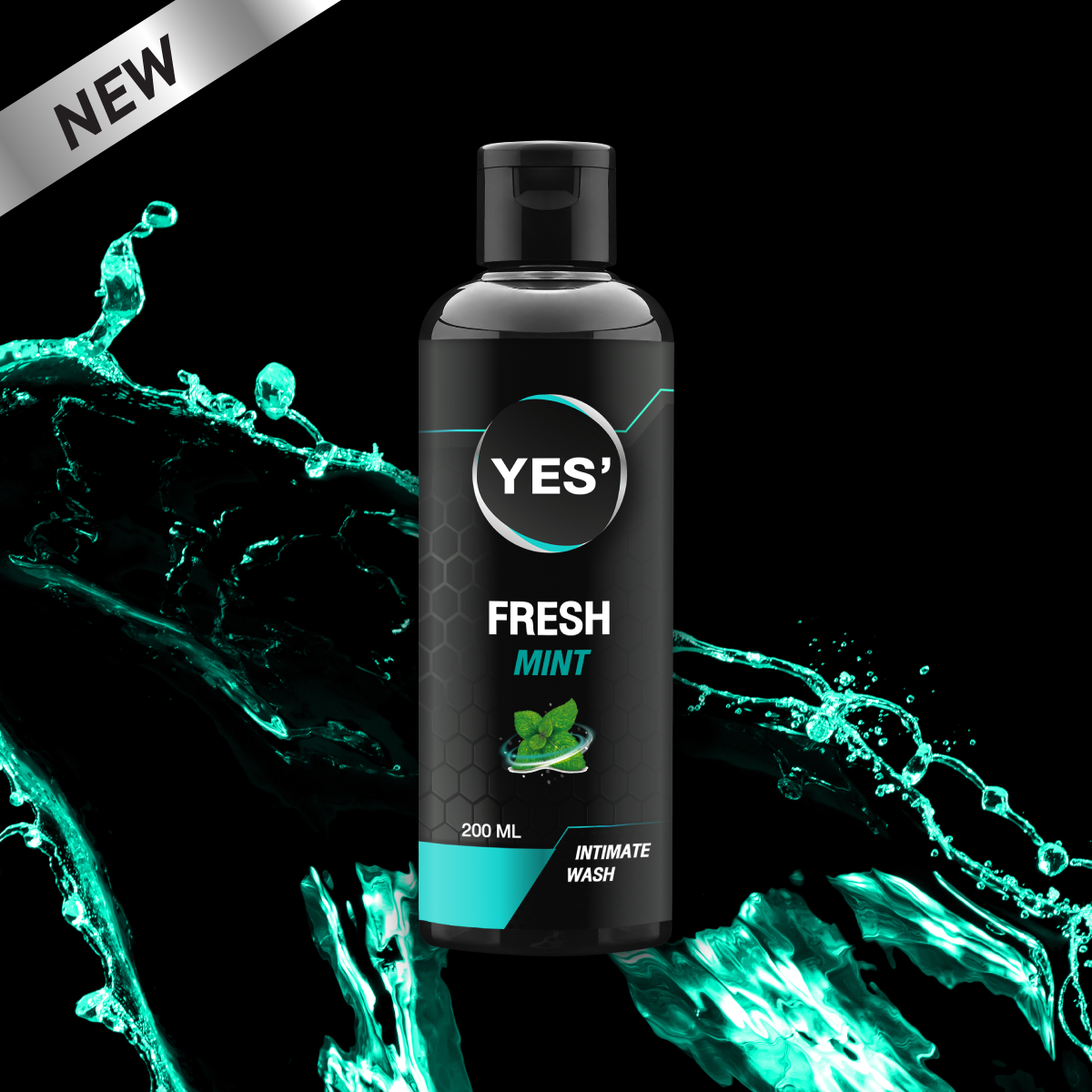 YES' Intimate Wash ผลิตภัณฑ์ทำความสะอาดจุดซ่อนเร้น Fresh Mint สูตรระงับกลิ่น ต่อต้านแบคทีเรีย 200ml