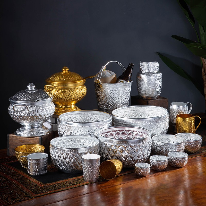 Thai style aluminum bowl, silver bowl, silver bowl, silver bowl, silver bowl, Silver Bowl ราคา 20 บาท*ส่งฟรี