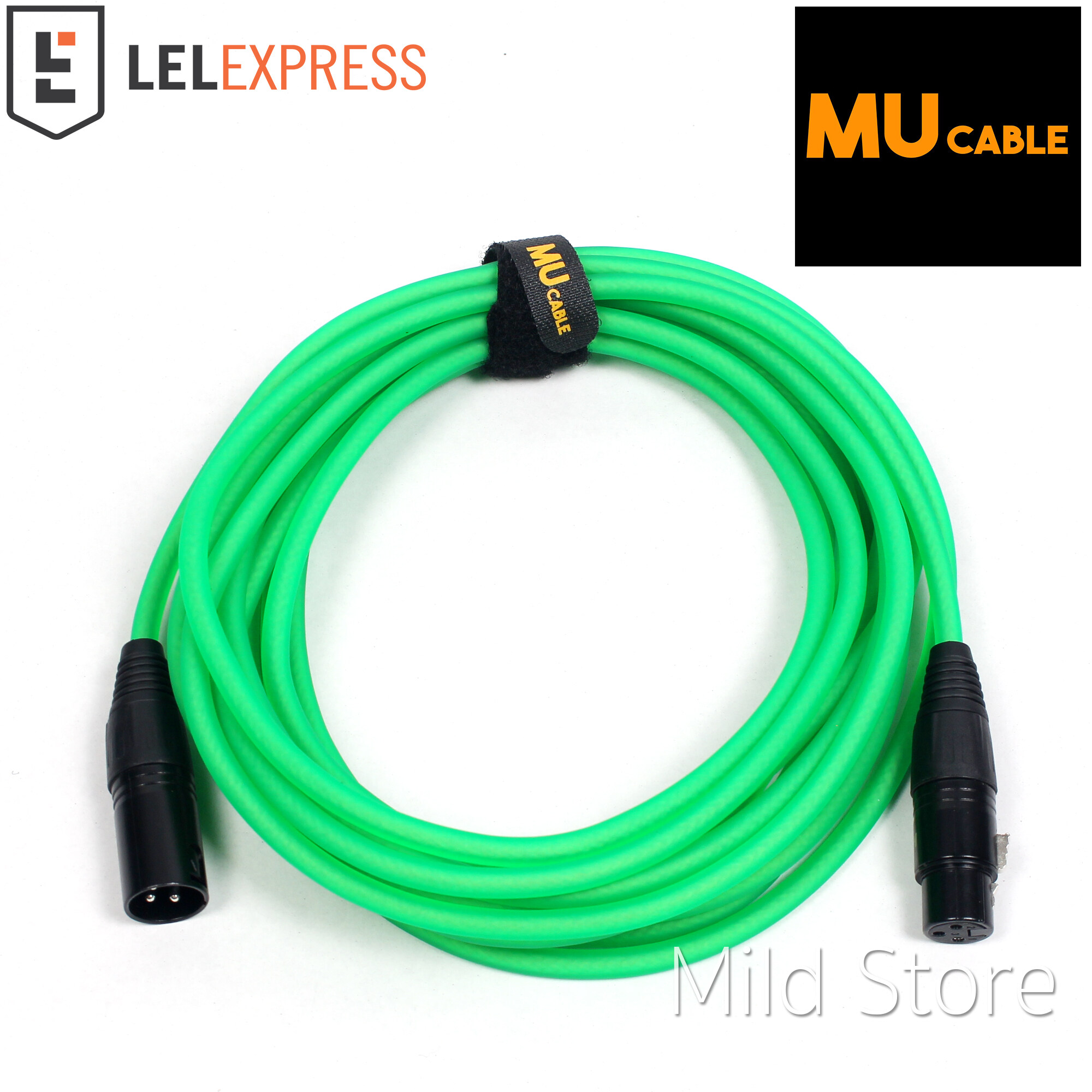 Mu Cable สายไมค์โครโฟน แบบสีสะท้อนแสง 6เมตร