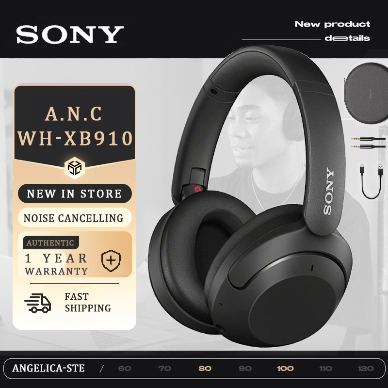 【รับประกัน 1 ปี】 WH XB910N หูฟังแบบครอบหูมีสาย With Mic หูฟังบลูทูธแบบครอบ บลูทูธ ไร้สาย Noise cancelling หูฟัง bluetooth แบบครอบหู For IOS/Android/PC หูฟังแมวมีไฟ Headphone Bluetooth Bass With หูฟังแบบครอบ ราคา 359 บาท*ส่งฟรี