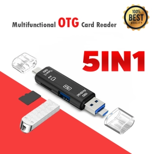 ภาพหน้าปกสินค้าการ์ดรีดเดอร์ เชื่อมต่อโอทีจี Type C / USB / Micro USB TF Memory Card Reader OTG Adapter 5 in 1 USB 3.0 ที่เกี่ยวข้อง