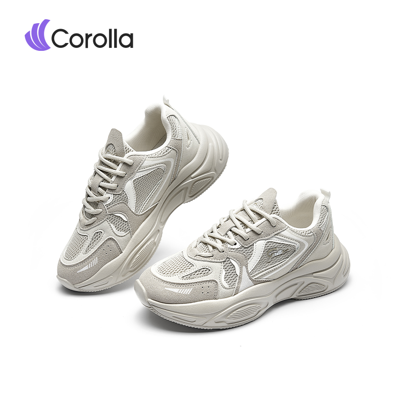Corolla Women's Sneakers Casual Platform Shoes, Comfortable, Versatile, Very Light, White, Gray, Sneakers ราคา 549 บาท*ส่งฟรี