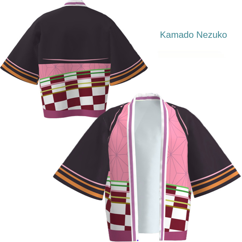 【COD】Anime Demon Slayer Kimetsu No Yaiba Kamado Tanjirou Agatsuma Zenitsu Kochou Shinobu เด็กผู้ใหญ่เสื้อคลุมชุดนอนกิโมโน Cosplay Costume Kid/Adult Kimono Haori Shirt ชุดคอสเพลย์ เสื้อดาบพิฆาตอสูร ชุดชิโนบุ ชุดดาบพิฆาตอสูร