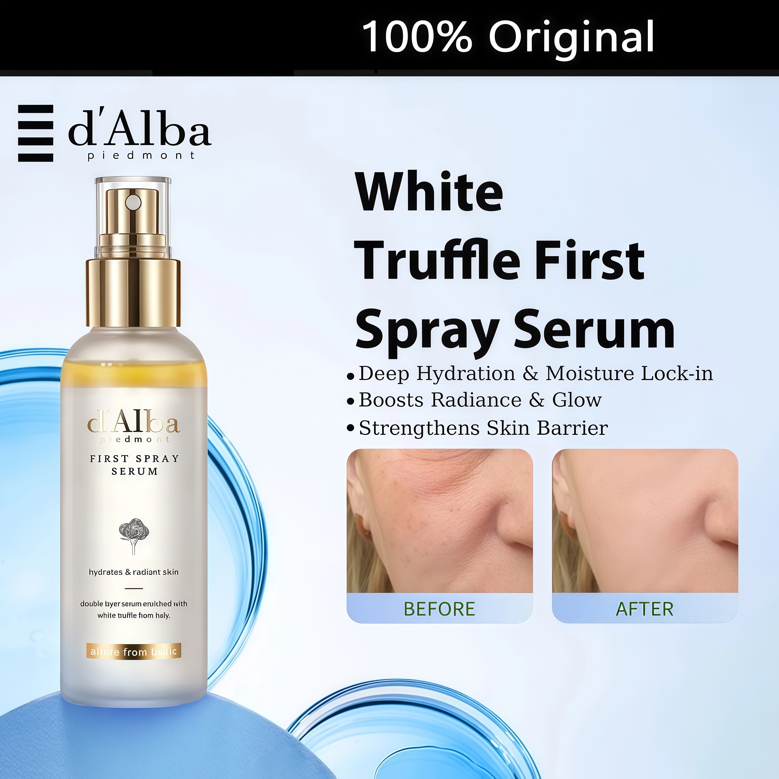 D'Alba White Truffle First Spray Serum 100ml Helps Soothe the Skin. Injects Moisture Anywhere. ราคา 278 บาท*ส่งฟรี
