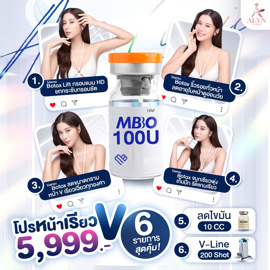 X6 Slimming Facial Treatment, Full Package in 6 Steps, Perfect Face, Complete Package, Alyn Clinic, Alin Clinic ราคา 11,998 บาท*ส่งฟรี