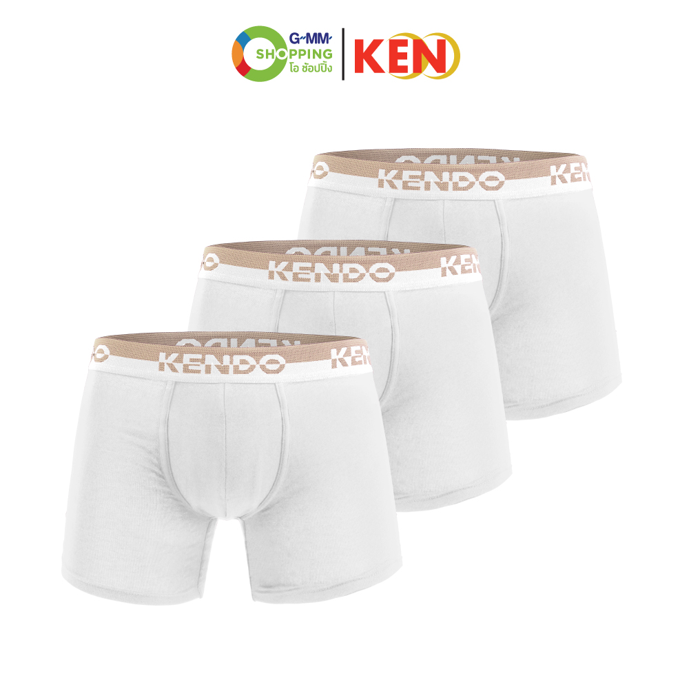 KENDO เคนโด้ กางเกงชั้นในชาย ทรงทรังค์ รุ่น KU233 ขอบเอวยางยืด ทอลาย แพ็ค 3 ตัว #130455 ราคา 359 บาท*ส่งฟรี