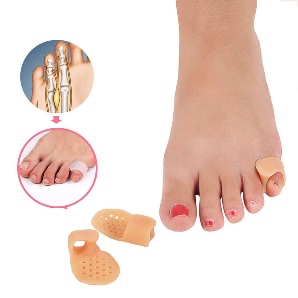 JIAWEIS Reusable ที่ป้องกันนิ้วเท้าซิลิโคน Little นิ้วหัวแม่เท้า Valgus ดูแลเท้า Toe ปลอกหุ้มนิ้วเท้าที่คั่นนิ้วเท้า