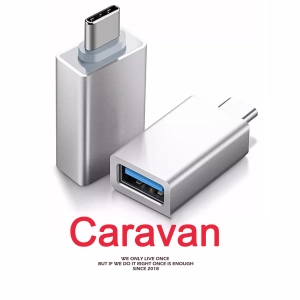 สินค้า 8# Caravan Crew Type-C to USB-A OTG Adapter (สีเทา/ทอง/ดำ/เงิน)
