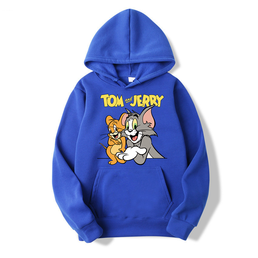 เสื้อฮู้ดลาย Tom&Jerry แฟชั่นการ์ตูนน่ารัก+แฟชั่นแขนยาว เสื้อกันหนาวขายดี !! #-308