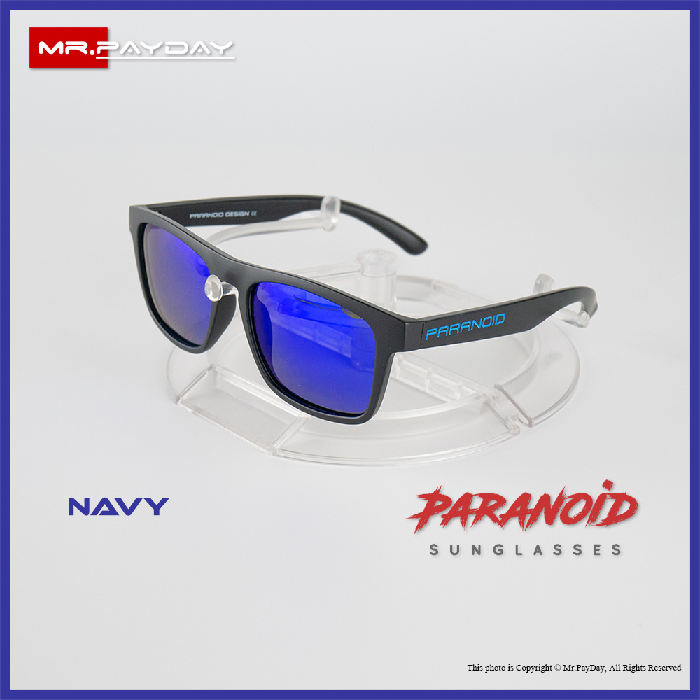 มุมมองเพิ่มเติมของสินค้า แว่นตากันแดด PARANOID [ NAVY ] เลนส์ตัดแสง HD Polarized ป้องกันรังสี UV400 สินค้าพร้อมส่งจากไทย By Mr.PayDay