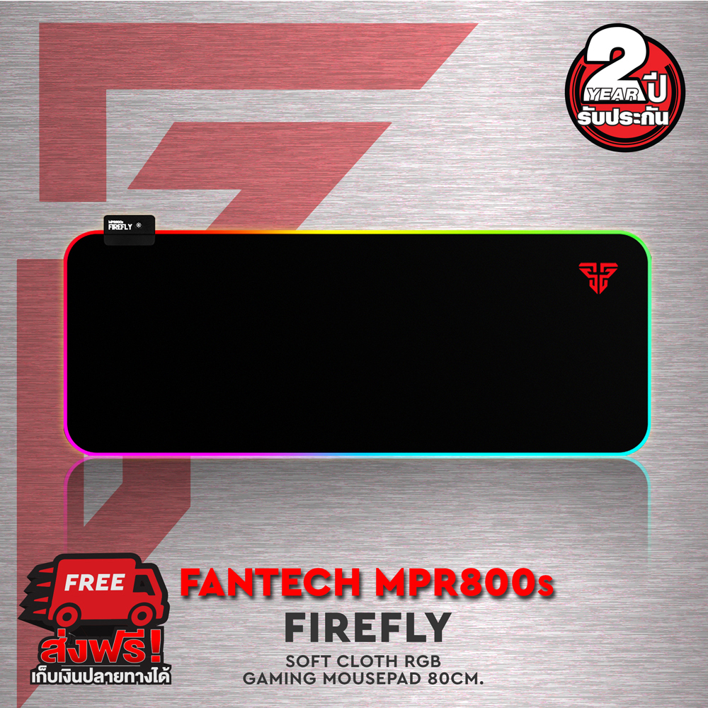 FANTECH FIREFLY MPR351S /MPR800S RGB Soft Cloth RGB Mouse Pad แผ่นรองเมาส์เกมมิ่ง แบบสปีด มีไฟ RGB เปลี่ยนสีได้ 7 รูปแบบ ใช้งานได้กับเซ็นเซอร์เมาส์ทุกประเภท mpr800s พิเศษ space edition