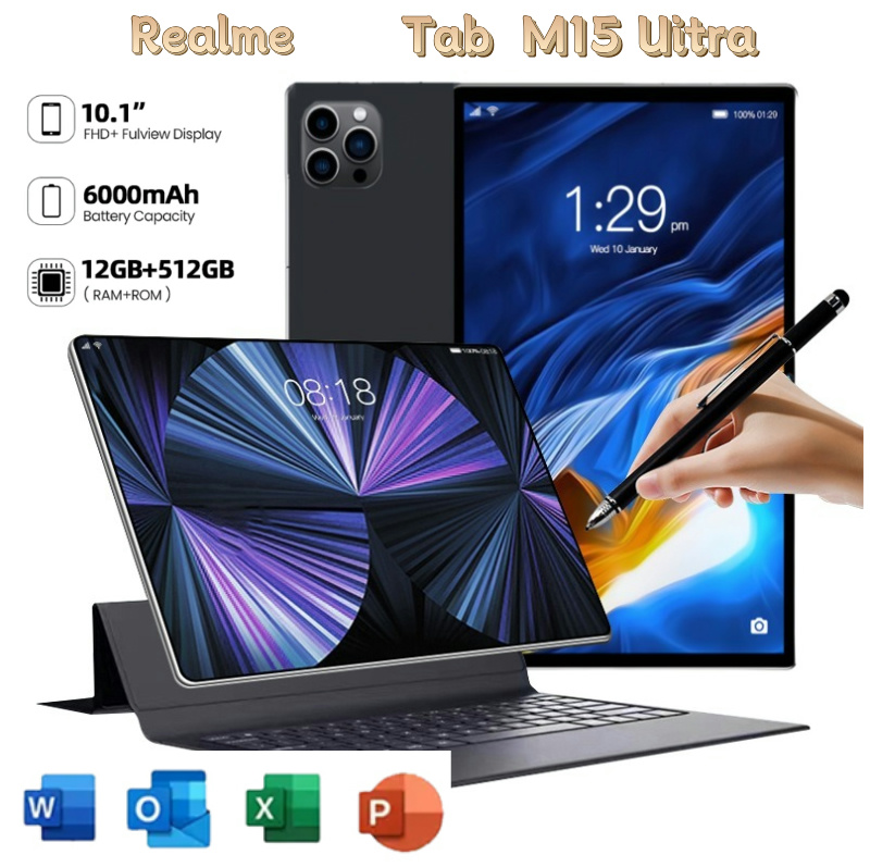 Warranty 1 year 2024 Tablet 5G Android แรม 16GB รอม 512GB แท็บเล็ต 10 นิ้ว Full HD Dual SIM 5G /wifi ทำงานได้เร็ว ชาร์จไว แท็บเล็ตของแท้ ราคา 2,199 บาท*ส่งฟรี