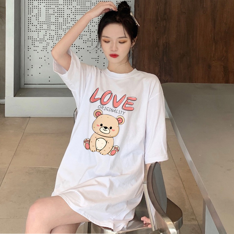 โปรโมชั่น Flash Sale : ใหม่ เสื้อยืดแขนสั้นผู้หญิงเกาหลีหลวมแฟชั่นสง่างามผู้หญิงแฟชั่นลำลอง T-shirt