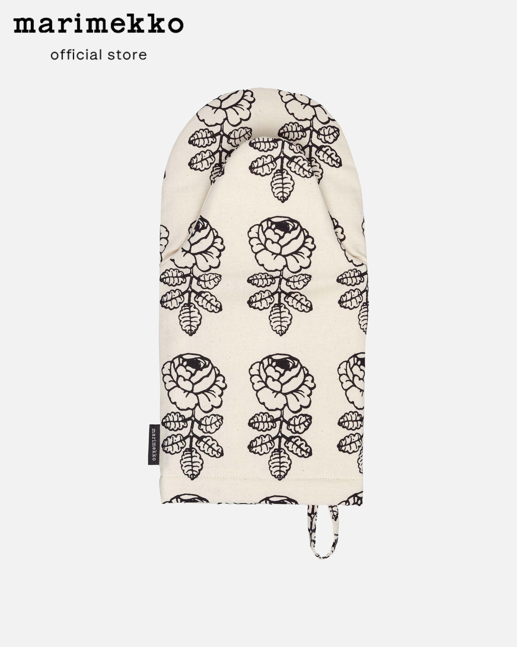 MARIMEKKO VIHKIRUUSU OVEN MITTEN ถุงมือกันร้อน ถุงมือเตาอบ ลายดอกไม้ สีขาว ราคา 850 บาท*ส่งฟรี