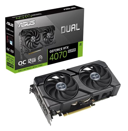 VGA (การ์ดแสดงผล) ASUS DUAL GEFORCE RTX 4070 SUPER EVO OC EDITION 12GB GDDR6X (DUAL-RTX4070S-O12G-EVO) ราคา 30,220 บาท*ส่งฟรี