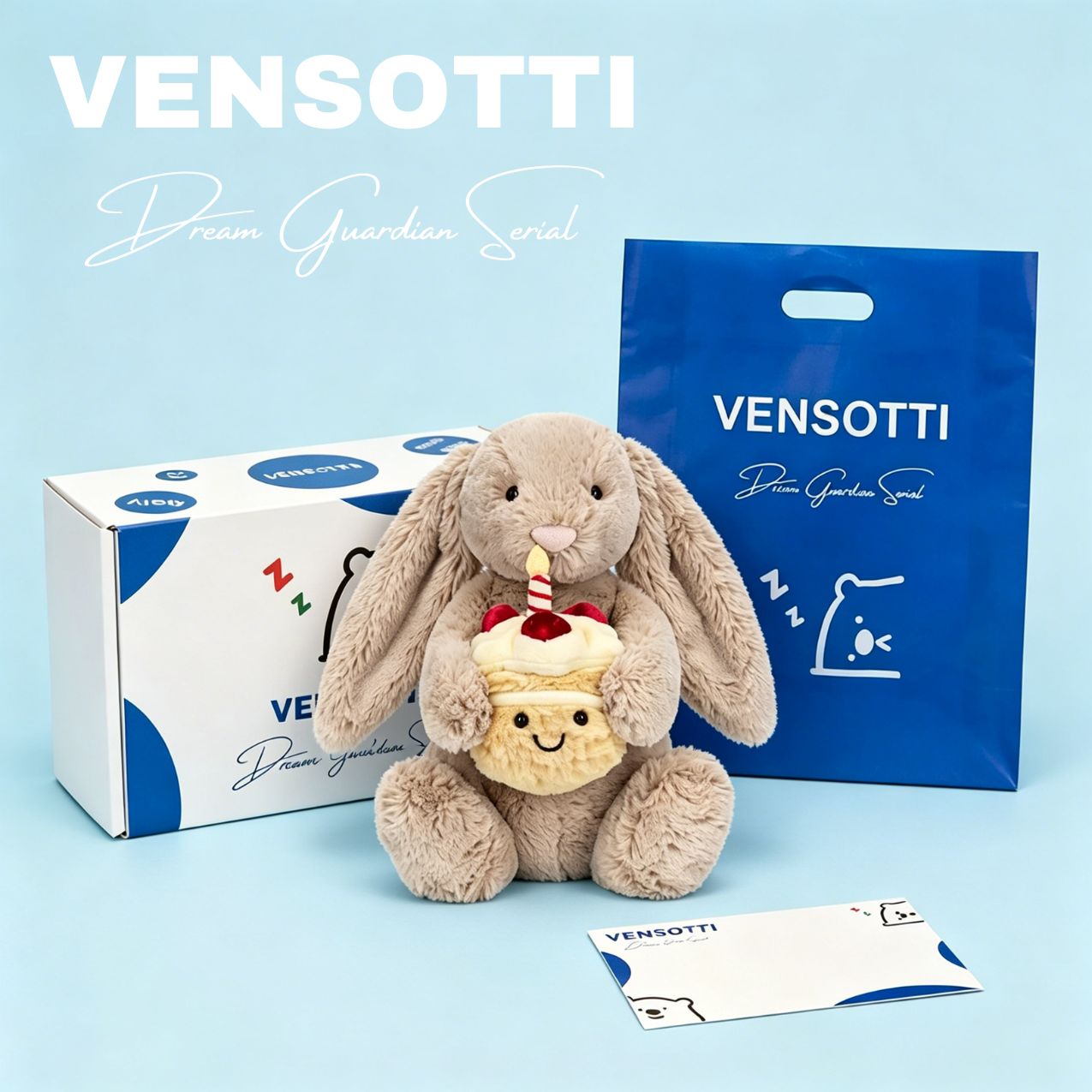 [Free Gift Box] Vensotti Tiramisu Bunny (31cm) Super Soft Rabbit Doll, Premium Gift for Newborns - Newborn Gift ราคา 2,800 บาท*ส่งฟรี
