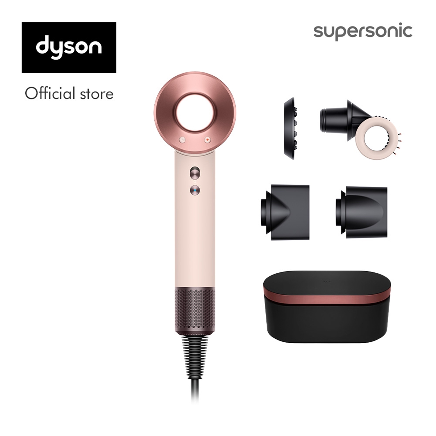 ไดร์เป่าผม Dyson Supersonic ™ hair dryer HD15 (Ceramic Pink/Rose Gold) with Presentation Case สีเซรามิก พิ้งค์