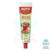 Mutti Tomato Paste Double Concentrated 130g มัตตี้พาสต้าซอสมะเขือเทศเข้มข้นคูณสอง 130g จากพาร์ม่า อิตาลี 100%มะเขือเทศสดไม่เติมน้ำตาลเกลือ สูตรอิตาเลียนแท้ทำซอสพาสต้าบอลเนื้อพิซซ่า