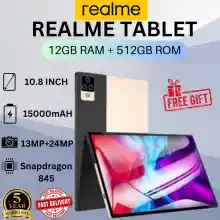 ภาพขนาดย่อสินค้าแท็บเล็ต REALME - Tablet 10.8 นิ้ว (ฟรี 9 รายการ) Android 11.0/ 12+512GB / 2 ซิม / 4G รับประกัน 5 ปี
