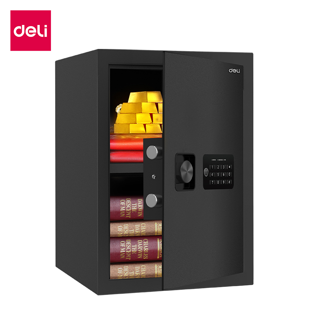 Deli ตู้เซฟ ตู้เซฟนิรภัย เซฟอิเล็กทรอนิค ระบบป้องกันแน่นหนาล็อค2ชั้น ช่วยเก็บของมีค่ารักษาปลอดภัย วัสดุแข็งแรง ทนทานต่อการงัดแงะ สินค้ารับประกัน 1ปี Safe box ราคา 1,495 บาท*ส่งฟรี