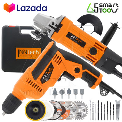 (แพ็คคู่) InnTech เครื่องเจียร หินเจียร ลูกหมู 4 นิ้ว 1,050W + สว่านไฟฟ้า สว่าน 3 หุน 720W รุ่น IT-954 + IT-606 แถมฟรี!! ดอกสว่าน ดอกเจียร ใบตัดเหล็ก ใบเจียร ใบตัดไม้ ใบตัดปูน แป้นขัดสี ขนแกะ และ อุปกรณ์ เครื่องมือช่าง รวม 26 ชิ้น INNT-954-606 (แพ็คคู่) InnTech เครื่องเจียร หินเจียร ลูกหมู 4 นิ้ว 1,050W + สว่านไฟฟ้า สว่าน 3 หุน 720W รุ่น IT-954 + IT-606 แถมฟรี!! ดอกสว่าน ดอกเจียร ใบตัดเหล็ก ใบเจียร ใบตัดไม้ ใบตัดปูน แป้นขัดสี ขนแกะ และ อุปกรณ์ เครื่องมือช่าง รวม 26 ชิ้น INNT-954-606