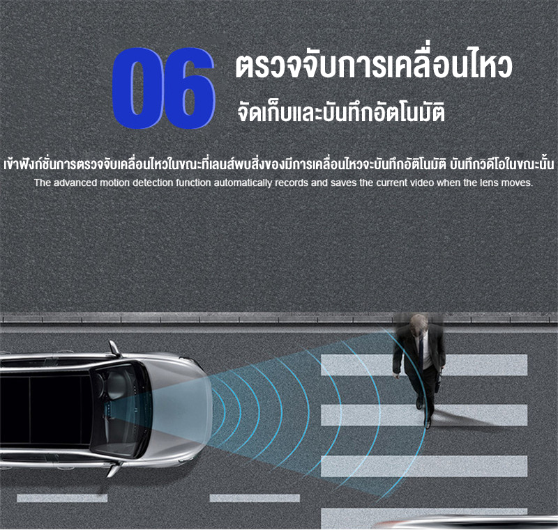 ภาพประกอบของ 【หน้าจอสัมผัส】กล้องติดรถยนต์ 2กล้องหน้า-หลัง  Car Camera 1080P กล้องถอยหลัง เมนูภาษาไทย การตรวจสอบที่จอดรถ เครื่องบันทึกการขับขี่ กล้องหน้ารถ