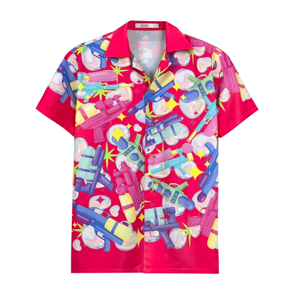 PRE-ORDER 10-14 days iconic bomb Hawaii shirt water gun Hawaiian shirt fashion women shirt work shirt work shirt ราคา 3,465 บาท*ส่งฟรี