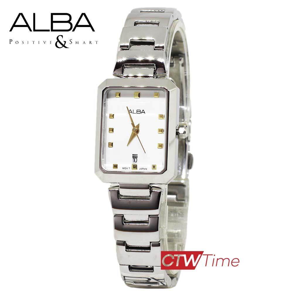 Alba Quartz Ladies Metal Watch นาฬิกาข้อมือผู้หญิง สแตนเลส รุ่น AH7Q89X1 (สีเงิน)