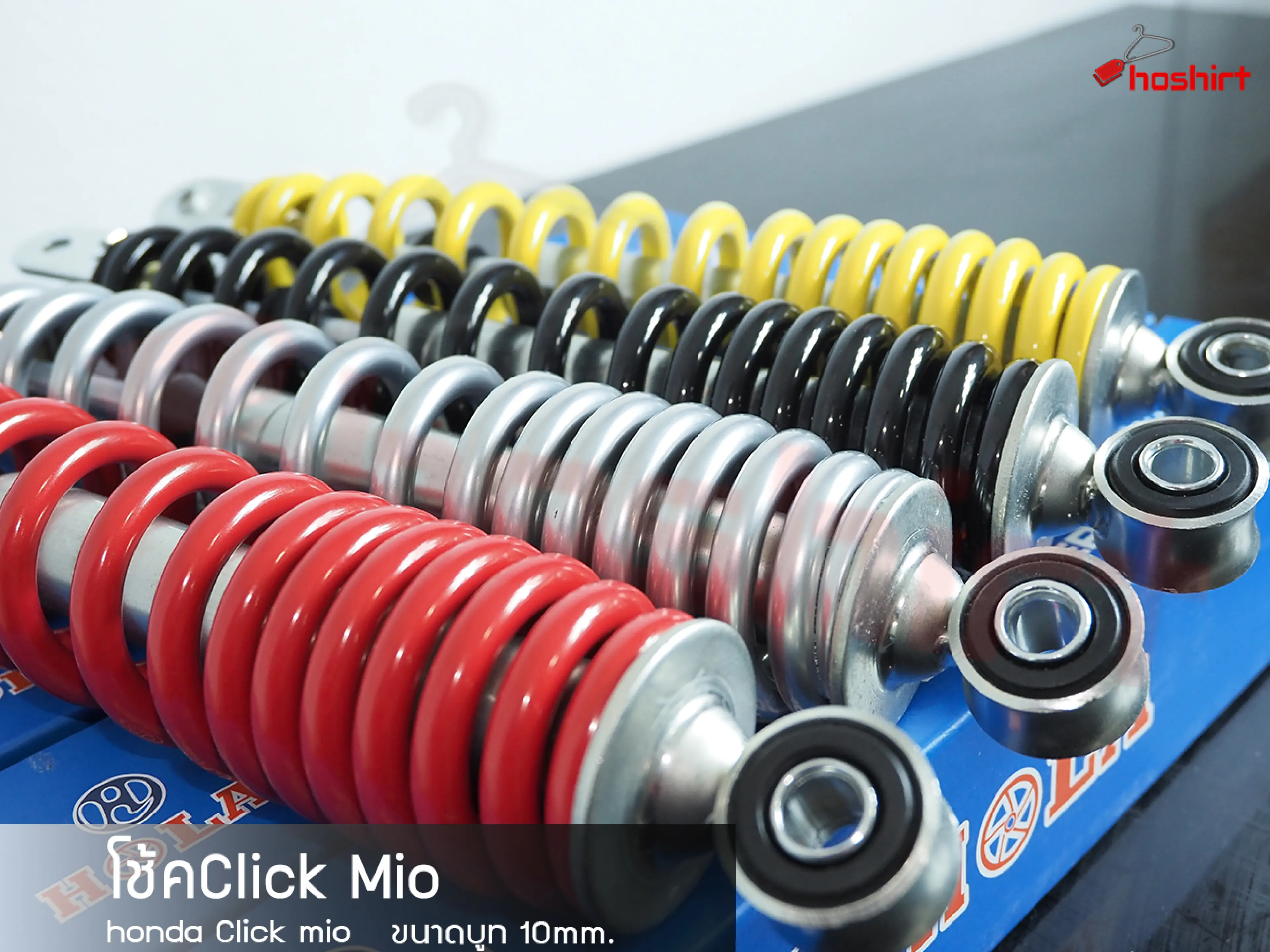 Shock Absorber, Original Rear Shock Absorber, Click Mio, Size 300mm. Model Mio/ Fino/ Click/ Ckick-I /Scoopy / Zoomer-X/ Icon (1 Unit)