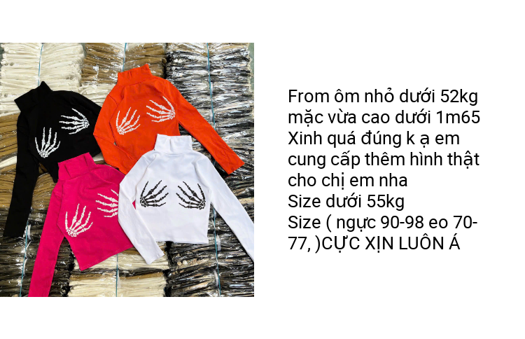 Áo cổ lọ borip dáng ôm tôn chọn vóc dáng thon gọn cho nữ thời trang hàn quốc-15C53