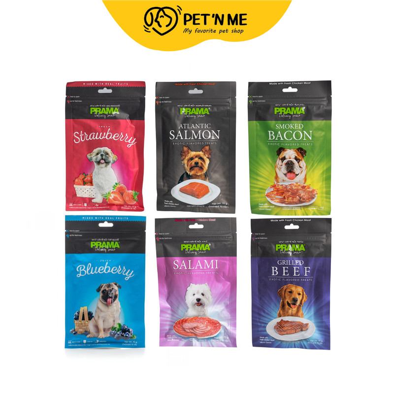 Prama พราม่า ขนมขบเคี้ยว สำหรับสุนัข 70 g ราคา 49 บาท*ส่งฟรี