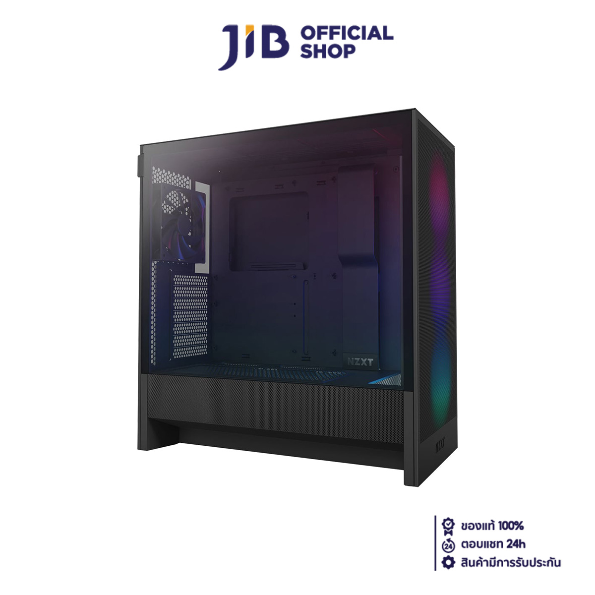 CASE (เคส) NZXT H5 FLOW RGB 2024 (BLACK) (E-ATX) (CC-H52FB-R1) ราคา 3,990 บาท*ส่งฟรี