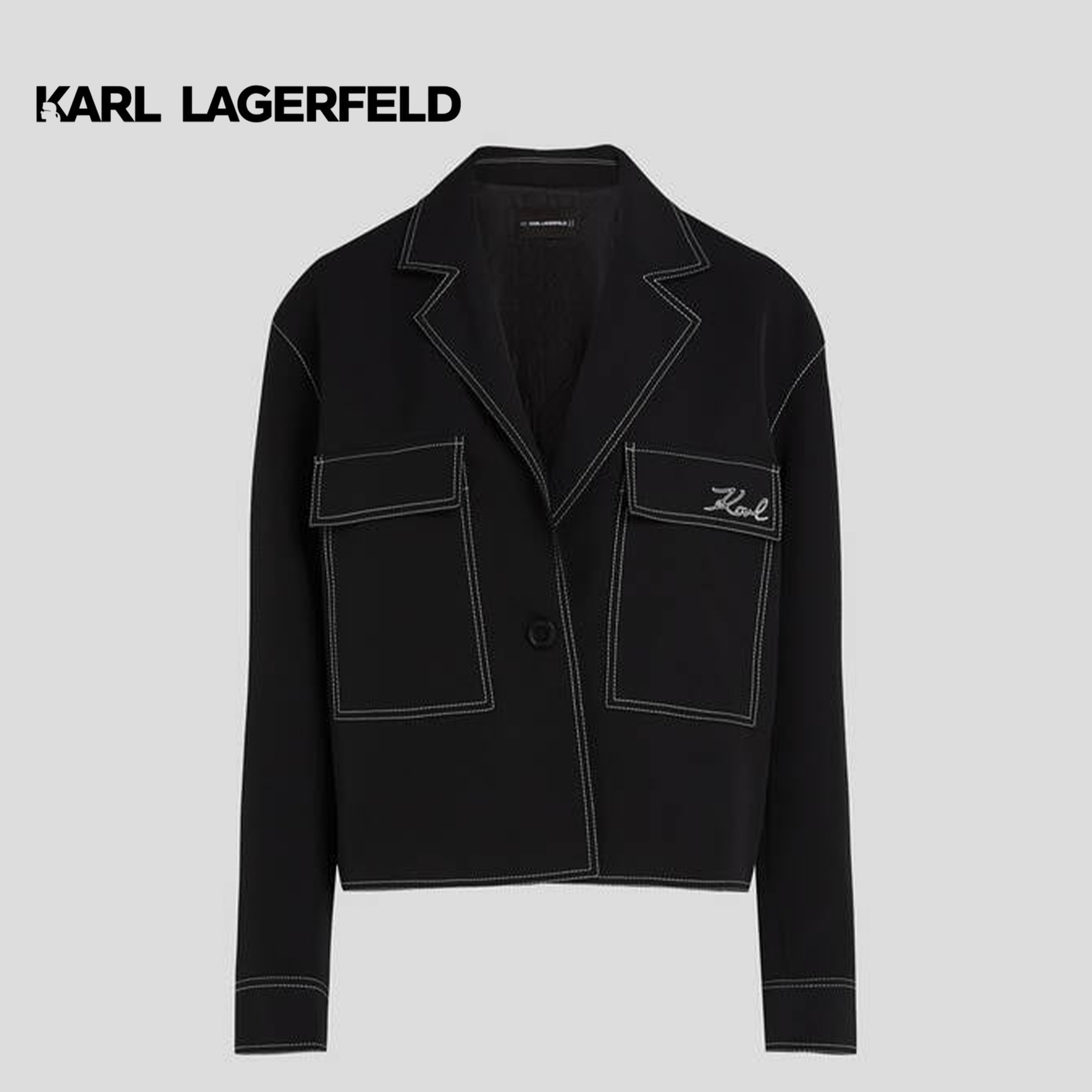 KARL LAGERFELD - CONTRAST STITCH JACKET A3W14041 ราคา 10,500 บาท*ส่งฟรี