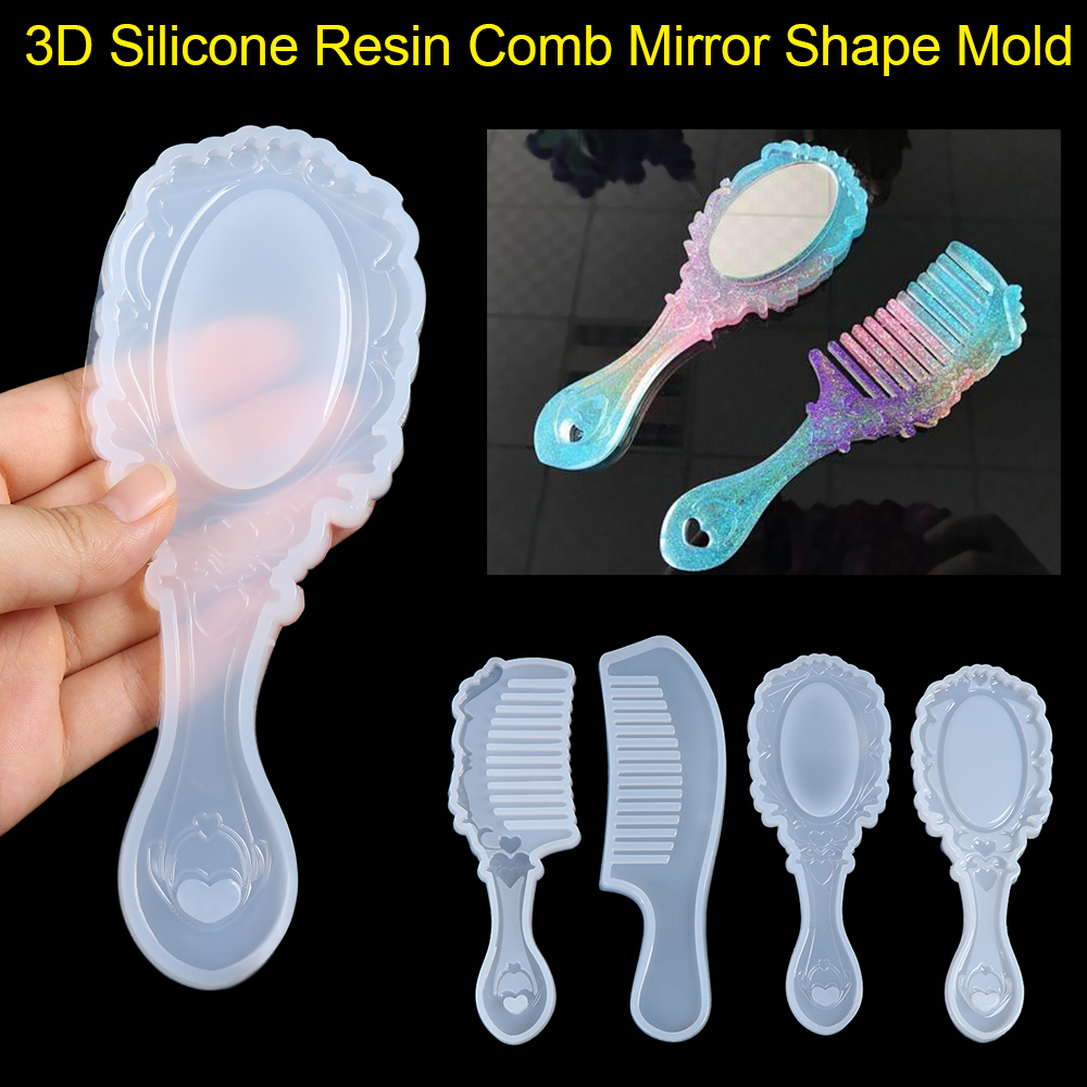 LINNANZHUBING 3D Dropping Glue Casting Crafts Epoxy Resin Comb Mold Jewelry Making Tool Silicone Molds Pendant Mould