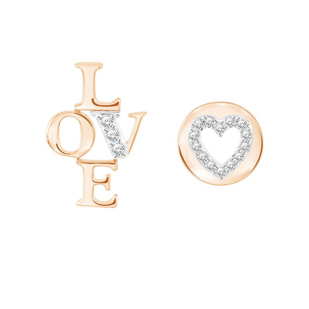 PRIMA ต่างหูห่วงประดับเพชรตัวเรือน 9K Love Letter Collection รหัสสินค้า 991E1729-01 ราคา 13,000 บาท*ส่งฟรี