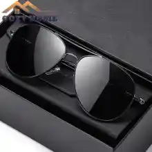 ภาพขนาดย่อของสินค้า(สีดำ /เงิน) แถมกล่องใส่แว่นตา แว่นกันแดดผู้ชาย แว่นตาแฟชั่นผู้ชาย แว่นตาผู้ชาย