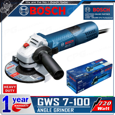 BOSCH เครื่องเจียร์ หินเจียร์ ขนาด 4 นิ้ว (720วัตต์) รุ่น GWS 7-100 ++มองหาหินเจียร์ 720วัตต์ ต้องตัวนี้เลย!!สินค้าน่าใช้ รับประกันศูนย์ 1 ปี, Heavy Duty++