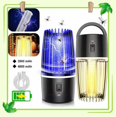 เครื่องดักยุงรุ่นใหม่ล่าสุด USB พร้อมเป็นโคมไฟ LED แบตเตอรี่ในตัว ที่ดักยุงไฟฟ้า โคมไฟดักยุง เครื่องช็อตยุง New2020 Insect Light Trap USB LED Light