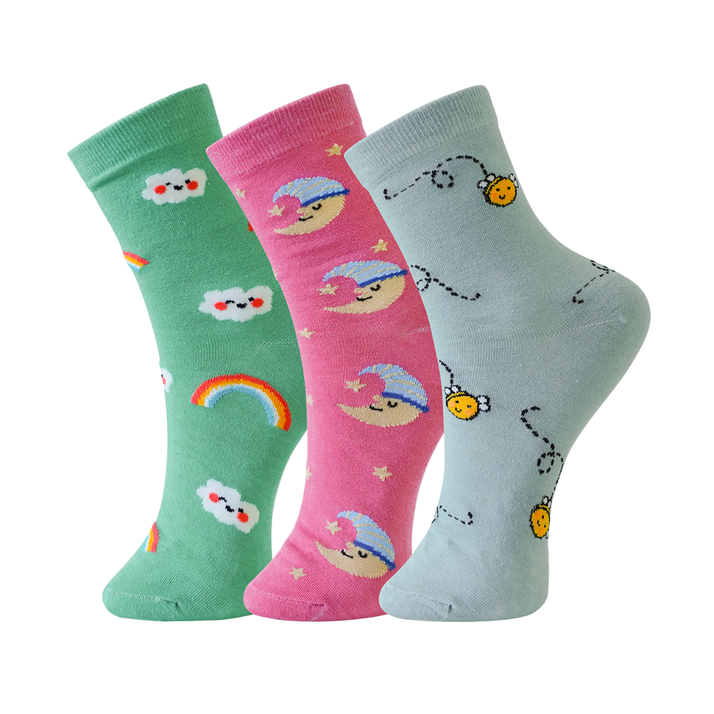 Socksy ถุงเท้าแฟชั่น รุ่น LKK-0002 คละสีสด (แพ็คสุดคุ้ม12คู่) ราคา 300 บาท*ส่งฟรี