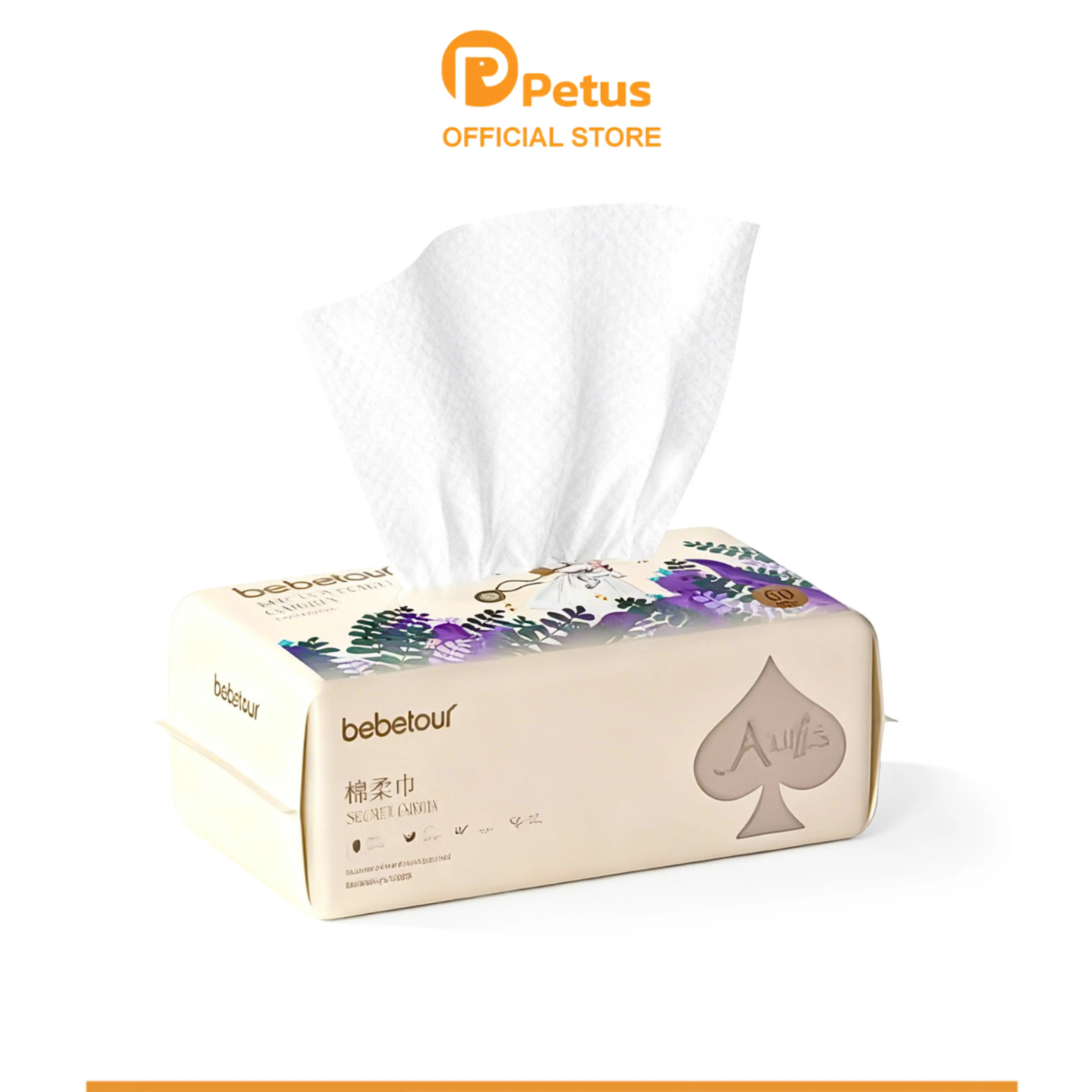 Petus Tissue, Pull-Type Tissue, Toilet Paper, Tissue Paper, Tissue That Doesn'T Tear Easily, Absorbs Well, Doesn'T Shed Lint, Thick and Dense. Made from 100% Plant Fibers, Free of Impurities.