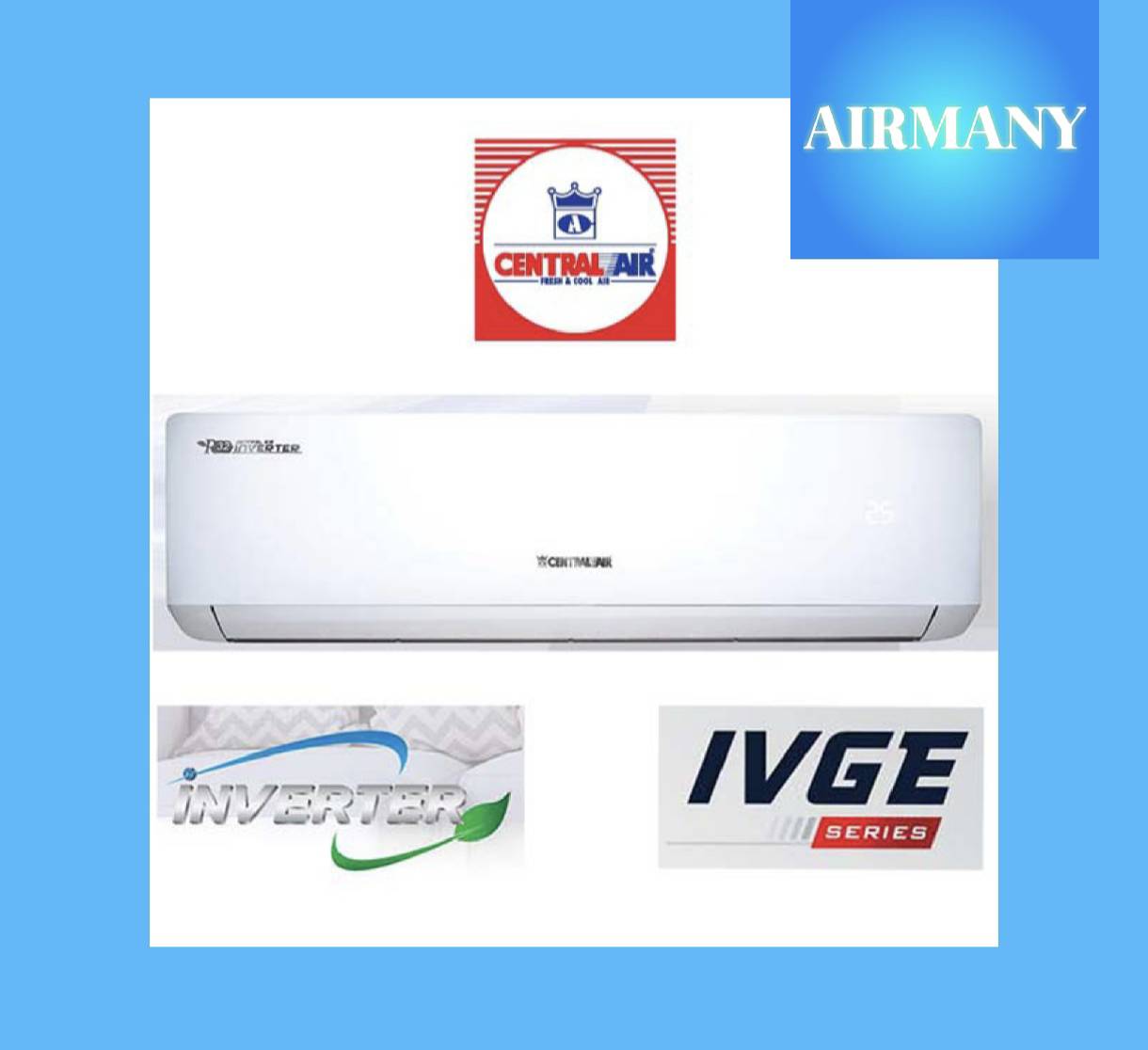 Central Air Wall Air Conditioner, Model Cfw-Ivge Inverter, Size 30,700-38,200 Btu, Air Conditioner Ready to Install. Air Conditioner Only for the Unit ราคา 38,360 บาท*ส่งฟรี