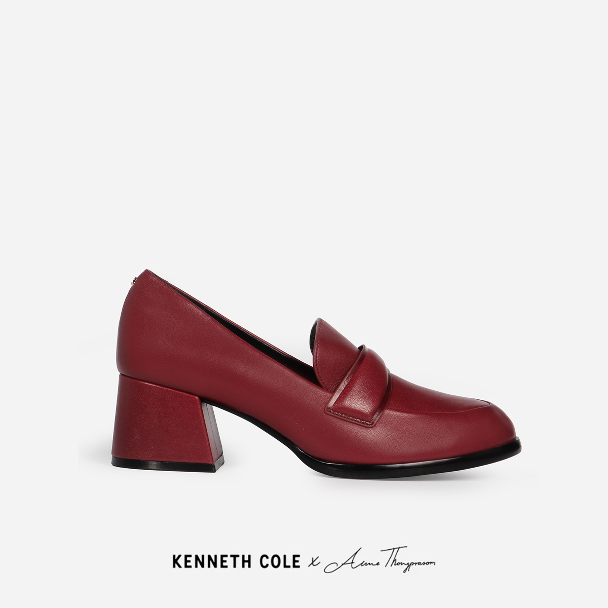 Kenneth Cole X Anne Thongprasom Women's High Heel Shoes Model Alina Loafer Cabernet Red (Hel - Kf45208Le-600) ราคา 6,490 บาท*ส่งฟรี