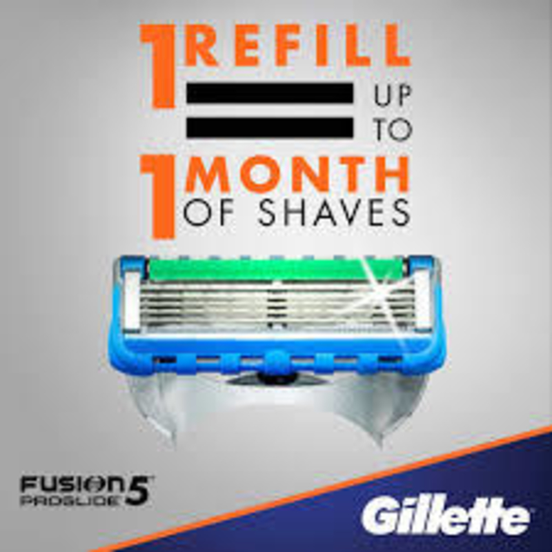 ภาพประกอบคำอธิบาย Gillette FUSSION5 PROGLIDE Blades Pack 4. New/Last packaging