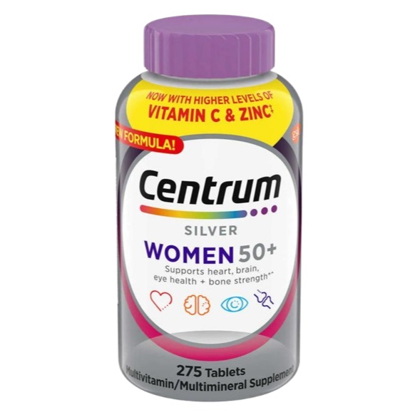 Centrum Silver Men Women 50+ Multivitamin สำหรับผู้ใหญ่ที่มีอายุ 50+ ของแท้นำเข้าจาก USA Exp.03/2028